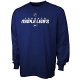 Reebok Toronto Maple Leafs Navy Blue Power Play Long Sleeve T-shirt