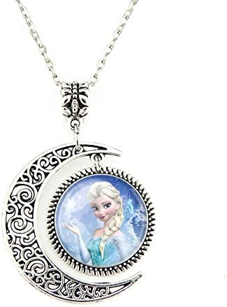 Moon Charm necklace Disney Frozen necklace Frozen jewelry Elsa necklace Frozen Elsa pendant jewelry gifts