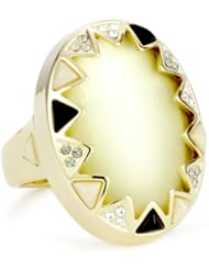 House of Harlow 1960 Gold-Plated Resin Stone and Crystal Ring