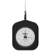 Mitutoyo 546-139 Peak Hold Dial Tension Gauge, 0.2N Graduation, 0.6-5N Range
