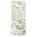 SwaddleDesigns Marquisette Swaddling Blanket, Premium Cotton Muslin, Kiwi Paisley