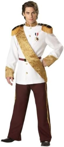 Men'S Costume: Prince Charming Large *** Product Description: Military Style Jacket With Attached Epaulets, Slacks, Jacquard Sash, Military Belt And Medal. Large Fits Chest 42-44 And Waist 36-38. ***