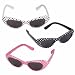 SG56119PKA/35 (Wh/Bk) 1950's Cat Eye Polka Dot Sunglasses