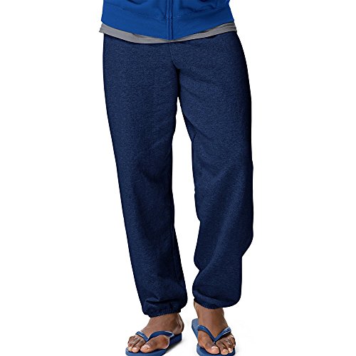 Hanes ComfortBlend Fleece Pant p650, Navy, Large