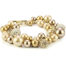 Carolee Gold Pearl Basics Charm Toggle Bracelet