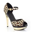 5 Inch High Heel Sexy Shoes Animal Print Leopard Sandals Chrome Heel