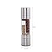 Salt and Pepper Grinder Set,KPACO 2 in 1 Slim Brushed Stainless Steel Pepper Mill and Salt Mill Pepper Grinder Set Spice Grinder,Easy to Fill Salt and Pepper Mill Set With Brush