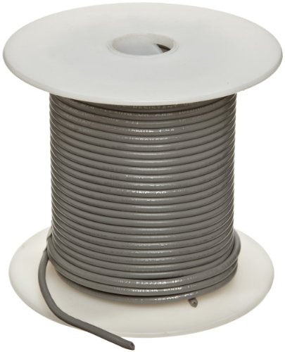 UL1015 Commercial Copper Wire, Bright, Gray, 22 AWG, 0.0253