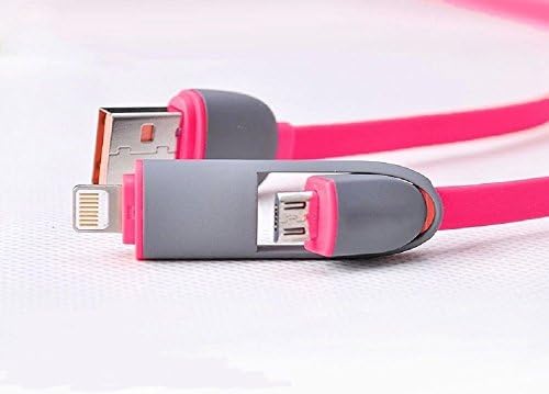 SUZEZON 3.3Feet/1Meter 2 in 1 Lightning Cable, Micro USB Connector Combination Data Sync and Charge Cord with Tangle-free Woven Jacket and Premium Aluminum Connectors Shell, Compatible for Various Smart Phone and Tablet such as iPhone 6/6 Plus/5S/5C/5, iPad Air, iPad 4th, iPad Mini, iPod Touch 5th Generation and iPod Nano 7th Generation, Google Nexus, Samsung Galaxy, HTC, Huawei,Motorola, Nokia and More,