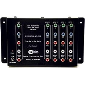 Cables To Go - 41065 - 4-Output Component Video + Audio Distribution Amplifier by Cables To Go