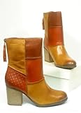 Tamaris Damen Leder Stiefel Curry Antic Comb Gr. 38