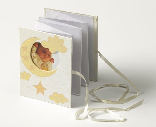 Walther ML-114 Baby Leporello Bambini mit Ausstanzung zur pers&ouml;nlichen Gestaltung, Schleifenbindung, f&uuml;r 13 Fotos 10 x 15 cm beige