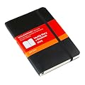 Moleskine 2009 Black Pocket Soft Cover Weekly Planner + Notebook + Free Pilot G-2 Retractable Black Gel Ink Rolling Ball Pen