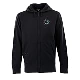 NHL San Jose Sharks Signature Hood Long Sleeve Full-Zip Fleece, Black, Large