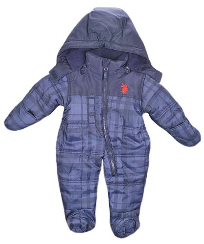 U.S. Polo Assn. 1-Piece Snorkel Snowsuit (Sizes 0M - 9M)