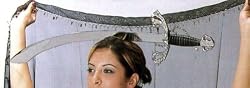 Silver Belly Dance Scimitar Sword-WK048-SL