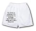 White Boxer Short with To err is human. To forgive is divine. Neither is Marine Corp policy.