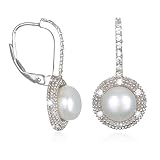 Lever Back White Freshwater Pearl Earring