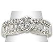 14K White Gold Diamond Ring - 1.00 Ct.