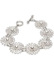 Silver flower bracelet, Daisy Chain