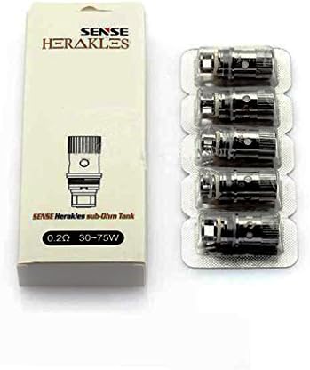 Authentic Sense Herakles Atomizer Replacement Coils 0.2 Ohms & 0.6 Ohms (5-pack) (0.2 Ohms)