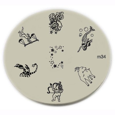 Konad Stamping Nail Art Image Plate - M34