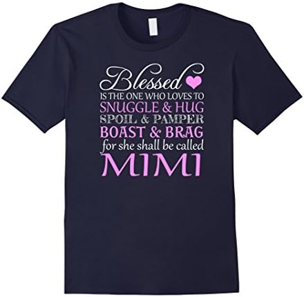 Men's Blessed Mimi T-Shirt Proud Mi Mi T Shirt Top Tee Tshirt Gran Large Navy