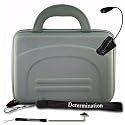 Amazon Kindle DX Silver Cube Carrying Case Bag Pouch Cube + Reading Light + Determination Hand Strap