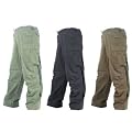 Highlander Hardwearing Rip-Stop M65 Military Style Mens TROUSERS - Black, Khaki, Olive