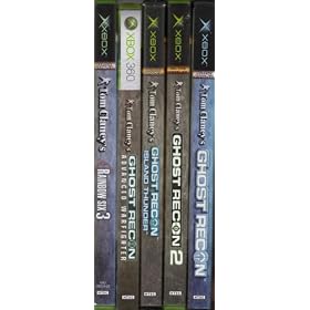 Tom Clancy Xbox Game Collection : 5 Xbox Games : Ghost Recon, Ghost Recon 2, Ghost Recon Island Thunder, Ghost Recon Advanced Warfighter, Rainbow Six 3