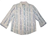 IMAGE OF Alfred Dunner Feelin Groovy Multi Stripe Button Down Shirt White 10