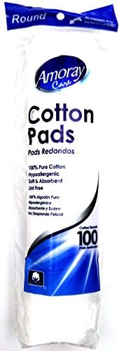 100% Pure Cotton Hypoallergenic Lint Free Cotton Pads 100 Pieces Selection (3 PACK)