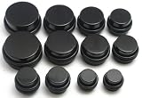 14pc 00g 1/2 9/16 5/8 3/4 7/8 1 Inch Huge Plugs Ear Stretching Kit Black gauges