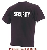 SECURITY T-Shirt - Print on BOTH Sides (40 Colors)
