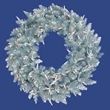Vickerman 15447 - 24 Silver Ashley Wreath 50CL 210T K884925 24 Inch Christmas Wreath