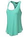 NINEXIS Women's Sleeveless Chiffon Racerback Tank Tops