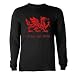 Welsh Dragon and Motto Long Sleeve Dark T-Shirt