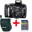 Canon SX120 IS Digital Camera +4GB +Case Bundle (Powershot SX120 IS Black, 10MP 10xOptical Zoom 3" LCD)