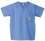 Washington Huskies Medical Scrub Top-Blue - Large
