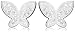 Silver Ladies E6790 Pave Set Cubic Zirconia Butterfly Stud Earrings
