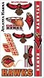 Set of 6 Sheets of Atlanta Hawks Temporary Tattoos