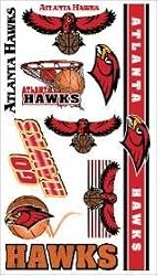 Set of 6 Sheets of Atlanta Hawks Temporary Tattoos