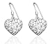 CleverSilver's 3D filigree open heart french wire earrings in sterling silver CleverSilver's 3D filigree open heart french wire earrings in sterling silver