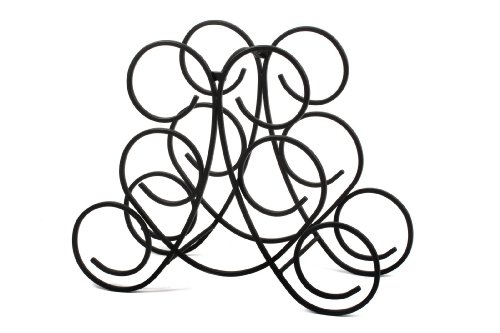 Spectrum 48310 Bordeaux Wine Rack, 7-Bottle, Black