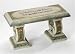 Vintage Romance Garden Bench With Flower Inlay And Gardening Verse #28772