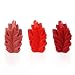Pumpkin Spice Scented Oak Leaf Flower Shape Candles Set of 6