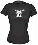 I Love Crack LIBERTY BELL Logo Women's Babydoll tee Shirt in 6 Colors Small thru XL