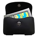 Gomadic for the PalmOne palm m500 - Horizontal Leather Case with Belt Clip/Loop for the PalmOne palm m500