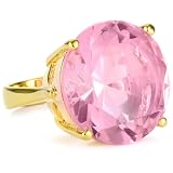 nOir Classic Pink Cubic Zirconia Cocktail Ring
