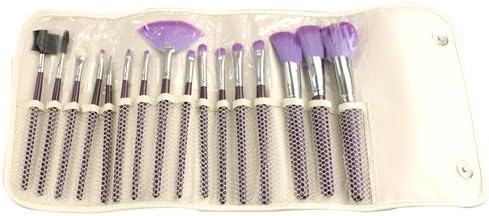 Charmoee™ 16pc Professional Cosmetic Makeup Make up Brush Brushes Set Kit with Purple Bag Case